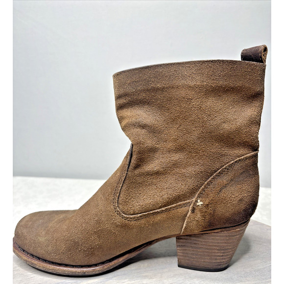 Rag & Bone Women’s Suede Ankle Booties Brown Slouch Western Style Leather Sole 6 - Picture 6 of 10